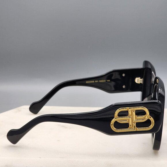 BALENCIAGA BB0069S 001 Women\'s Black Oversized Square Sunglasses 53-23 145 main image 16